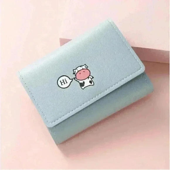 Handbags - ⚠️Clearance🫧New Cartoon Cow Wallet Light Blue / Teal